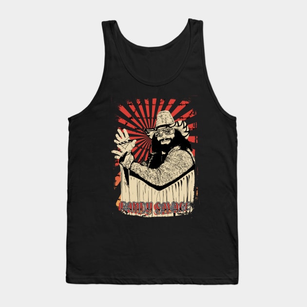 Randy Savage Retro Vintage Aesthetic Tank Top by Ihkwan Art